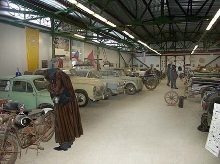 New hall Lomakov`s museum oldtimer cars and motorcycles