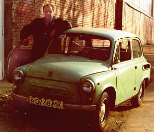 Dmitry Lomakov with his ZAZ-965, 1969